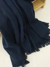 全棉製 無地 デザインスカーフ【レトロスタイル・男女兼用・温かい】
