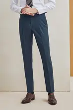 ビジネススタイルのストレートパンツ【免縮・しわになりにくい・パリボタン付き】