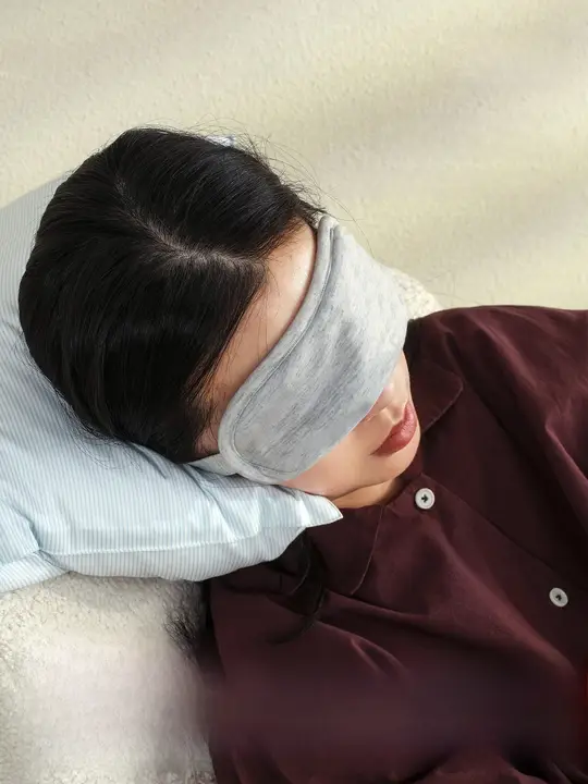 遮光アイマスク 睡眠用 綿ニット 通気性 快眠 安眠 昼寝 目元ケア 機内 旅行 携帯用 ペア