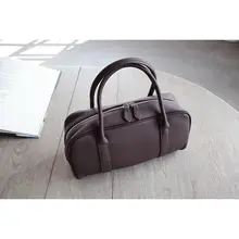 上質なマット仕上げの本革ボストンバッグ【ハンドバッグ・ショルダーバッグ】