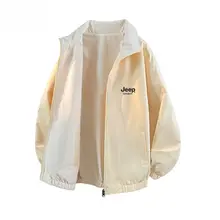 春秋用 メンズ ダブルフェイスジャケット【翻 collar・カジュアル・ゆったりサイズ】