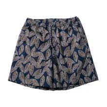 ハワイアンプリント 短パンと帽子のセットアップ【夏用・ブルー系】（セットアップ対応）