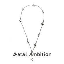 ロングチェーン 銀製ネックレス【軽やかで高級感のあるデザイン・デコルテラインにぴったり】