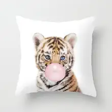 北欧風 かわいい動物クッション【短毛フリース・ソファ用・ベッドサイド用】