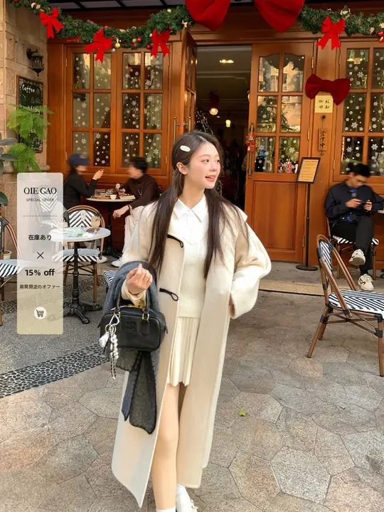 冬季にぴったりな女性用保温ウールコート【小柄向け・優雅なデザイン】