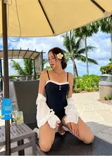 セクシー水着【女性用・ワンピース・腹部カバー・スリム効果】（セットアップ対応）