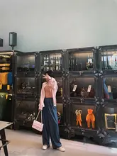 通勤やカジュアルに最適！麻混紡の透湿性抜群ウエストゴムゆったりワイドパンツ（セットアップ対応）