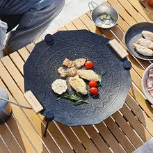 バーベキュープレート 鉄板焼き 厚手 ノンステック ポータブル アウトドア キャンプ 家庭用
