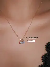 円形の微細なジルコニアネックレス【シンプルなデザイン・925銀使用】