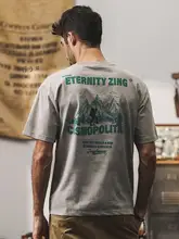アメリカンヴィンテージ風雲染水洗Tシャツ【半袖・ゆったりシルエット・夏用】