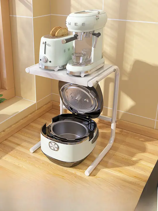 キッチン用調理器具収納ラック【高耐久・電子レンジ・トースター・フライヤー対応】