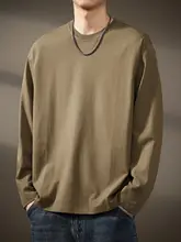 極上の柔らかさの長袖Tシャツ【秋用・コットン・ラウンドネック・ゆったりしたデザイン】