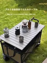 折りたたみ式アウトドアピクニックカー【キャンプ用・車輌テーブル・持ち運び便利】
