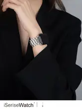 Apple Watch対応 メタルチェーンバンド【通気性・創造的デザイン・スタイリッシュ】