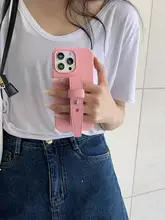 secondstudio iPhone用クリエイティブレザー腕帯付きケース【液体シリコン・天然色・フルカバー・対応機種多数】