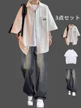 夏用 青少年用 短袖シャツとパンツの運動着【カジュアルスタイル・トレンド学生】（セットアップ対応）