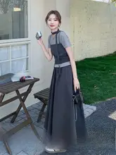 シンプルなデザイン！半袖Tシャツとハイウエストスカートの2点セット（セットアップ対応）