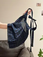 韓国のセクシーなホットガールチェック柄ストライプサスペンダー