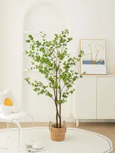 バイオニックプラント 大型ポット 室内装飾 木製擬似植物