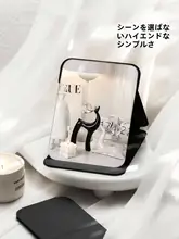 MINISO 折りたたみ 化粧鏡 卓上ミラー スリム 携帯用 おしゃれ 見やすい 一人暮らし 外出先 「MINISO」