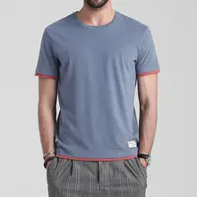 メンズ半袖Tシャツ【コットン・ラウンドネック・フロントレイヤードデザイン・カジュアル】（セットアップ対応）