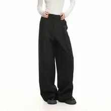 高級感のある気品漂うストレートワイドパンツ【ハイウエスト・ゆったり・エレガント】