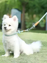 簡素なデザインの小型犬用犬リード【調節可能・金属クリンチ・防爆機能】