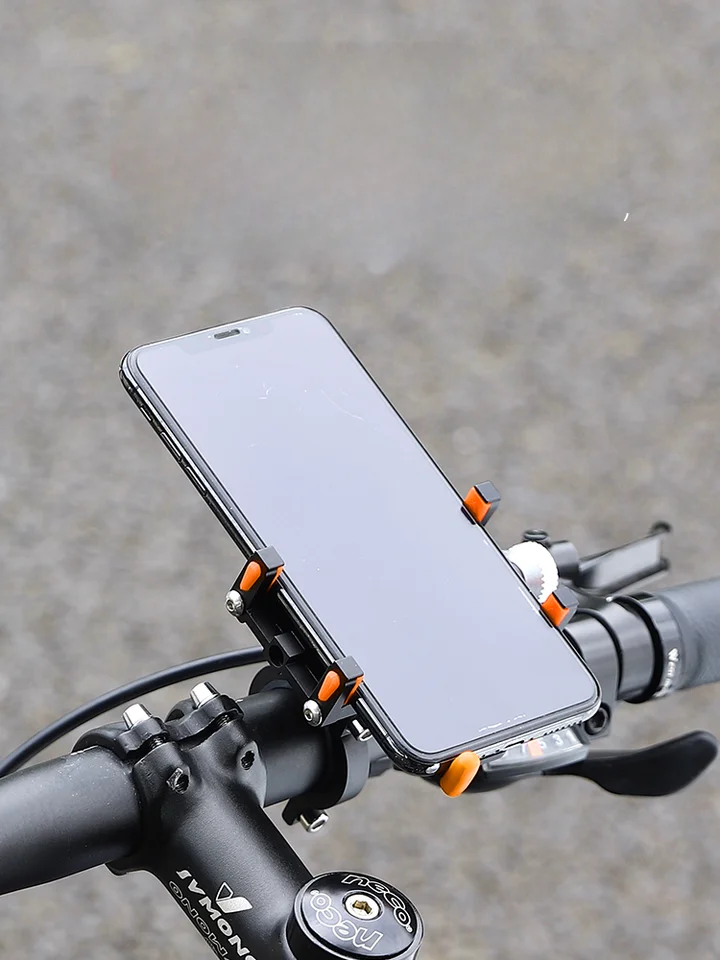 西騎者 アルミ合金製 電動バイク用スマホホルダー【防振・ナビ固定用・自転車対応】