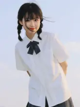 夏用 JK制服 白シャツ【ショートスリーブ・プリーツデザイン・学生用】