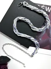 ウエストチェーン レディース スカーフ パール ラインストーン 編み込み 細め ベルト ウエストリボン ワンピース 着回し 上品 アクセサリー