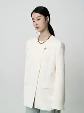 中式デザインの西装外套【女性用・肌理感のある上品な仕上がり】