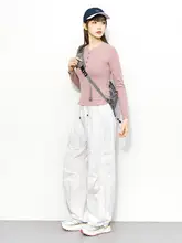 アウトドア用長袖ヘンリーネックタイトフィットTシャツ【極上の柔らかさ・女性用】