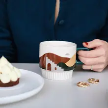 モランディデザイン コーヒーマグカップ【陶器・レトロスタイル・北欧風】