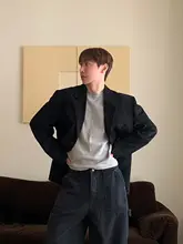 ブラックスエード調カジュアルジャケット【春秋用・シンプルデザイン・男女兼用】