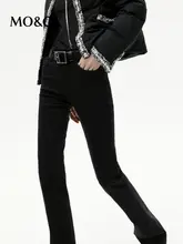 ビンテージ風 中低腰フレアジーンズ【ブラック・デニム・極上の柔らかさ】（セットアップ対応）