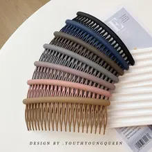 極上の柔らかさのマットなヘアクリップ【お団子ヘア用・後頭部用・大人用】