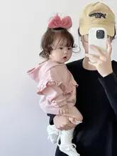かわいい赤ちゃん用ロンパース【春秋用・フード付き・サクランボ柄・長袖】