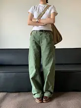 ワークパンツ 男女用 ゆったり カジュアル フリー サイズ ストレート ヴィンテージ スタイル