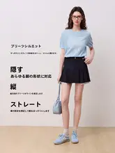 学院風 ブラック プリーツスカート【Aライン・ハイウエスト・ショート丈】（セットアップ対応）