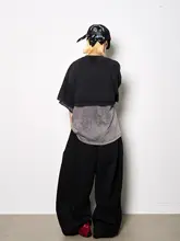 アメリカンスタイルの獣牙プリント半袖Tシャツ【男女兼用・ストリートファッション】（セットアップ対応）