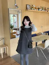 フェミニンなフリル袖長袖Tシャツ【夏用・重ね着・ラメタンクトップ付・ワンピース】（セットアップ対応）