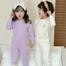 子供用暖かいインナーウェア【極厚・秋用・長袖・パンツ・冬用・ナイトウェア・ベースレイヤー】（セットアップ対応）