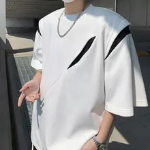 デザイン感あふれるパッド入りTシャツ【メンズ・デコンストラクション・ショートスリーブ】