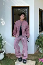 ヴィンテージ風デザインのデニムジャケット【ユニセックス・こなれ感ある着こなし・ジャンパー】（セットアップ対応）