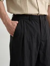 高級感あふれる軽量パンツ【メンズ・ストレートカット・通気性・クールタッチ】（セットアップ対応）
