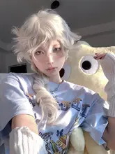 リアルショートカールウィッグ【男女兼用・フルヘッド・ロリータ風・欧風デザイン】