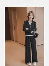 スポーツファッショントップスとワイドパンツ【秋用・女性・小柄対応・ショート丈】（セットア ップ対応）