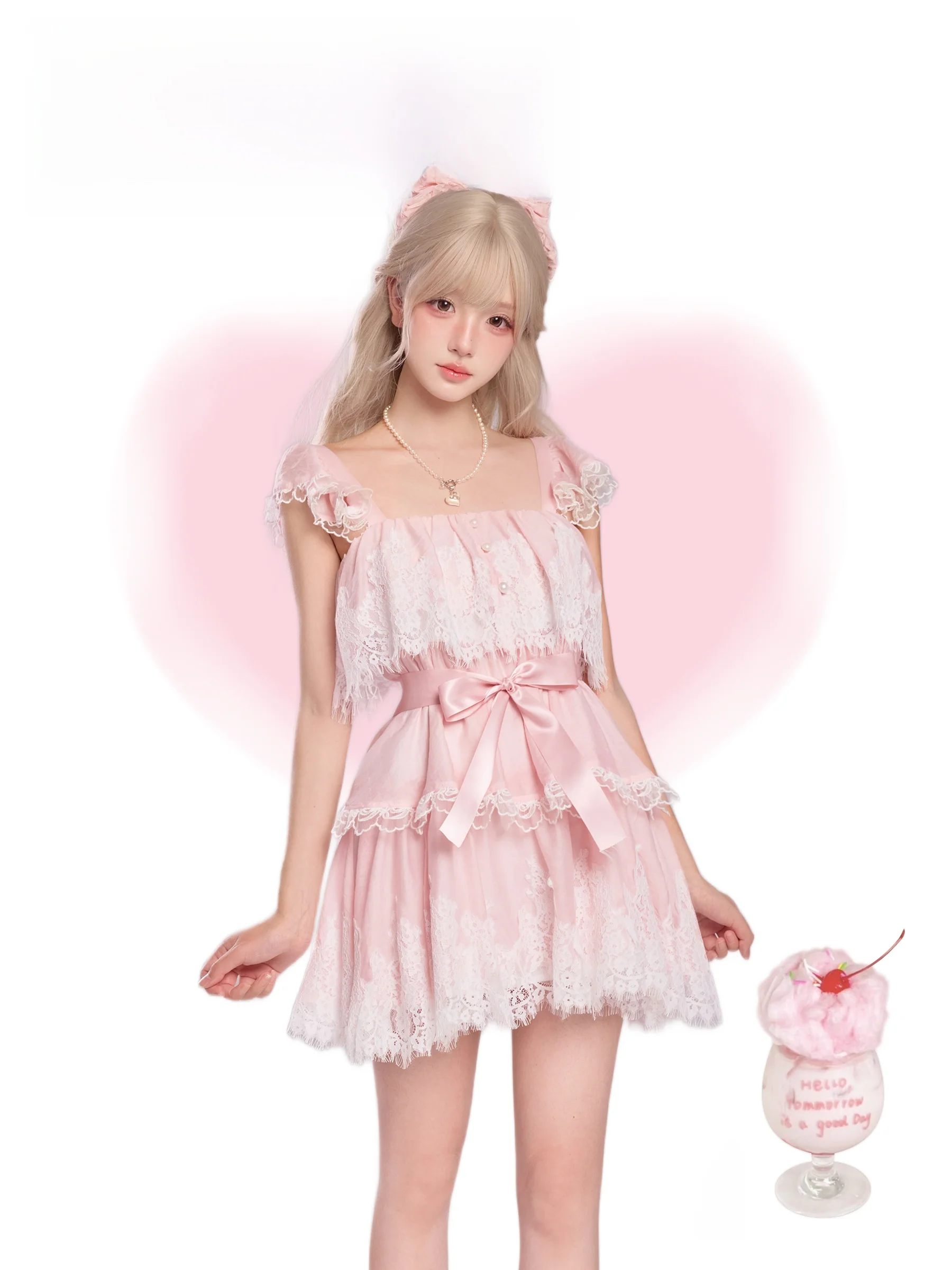 お姫様服イラストで決める夏のワンピース選びは？ふんわりピンクのフリルワンピースが今夏のベストな選択肢