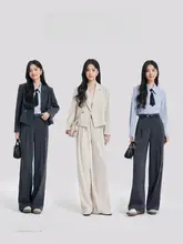 夏用ミルクホワイトの女性用スーツジャケット【薄手・通勤・小柄対応・高級感あるデザ  イン】（セットアップ対応）