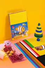 カラフルな波形工作用紙【DIY手作り・子供向け・多色・折り紙素材】（セットアップ対応）
